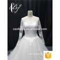 100% Real Photos Long Sleeve Lace Wedding Dress Bridal Ball Gown White Factory Wedding Dress 2017